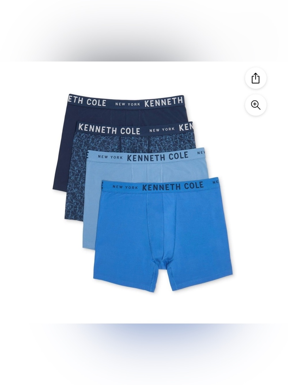 Kenneth Cole Men's 4-Pack Boxer Briefs Flex Micro
